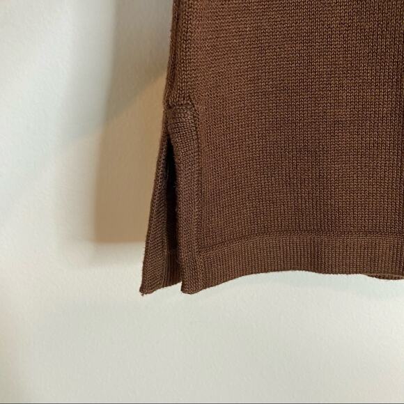 Jones New York brown beaded embellished sleeveless rib knit top boho small NEW - Picture 10 of 10